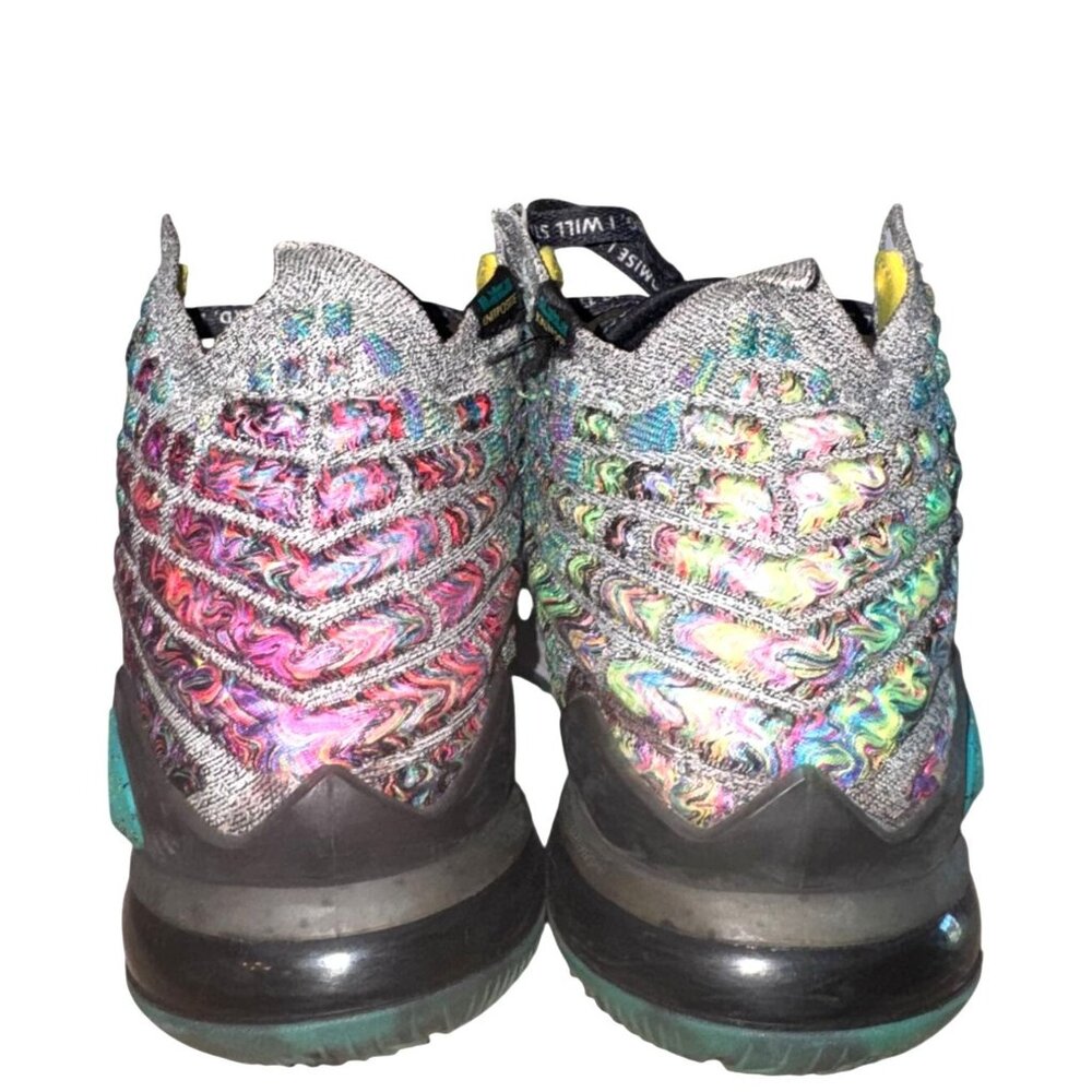 Nike Lebron 17 Multicolor Knit Basketball Shoes Size 7.5 Mens Lightweight & Vibr - Picture 6 of 8